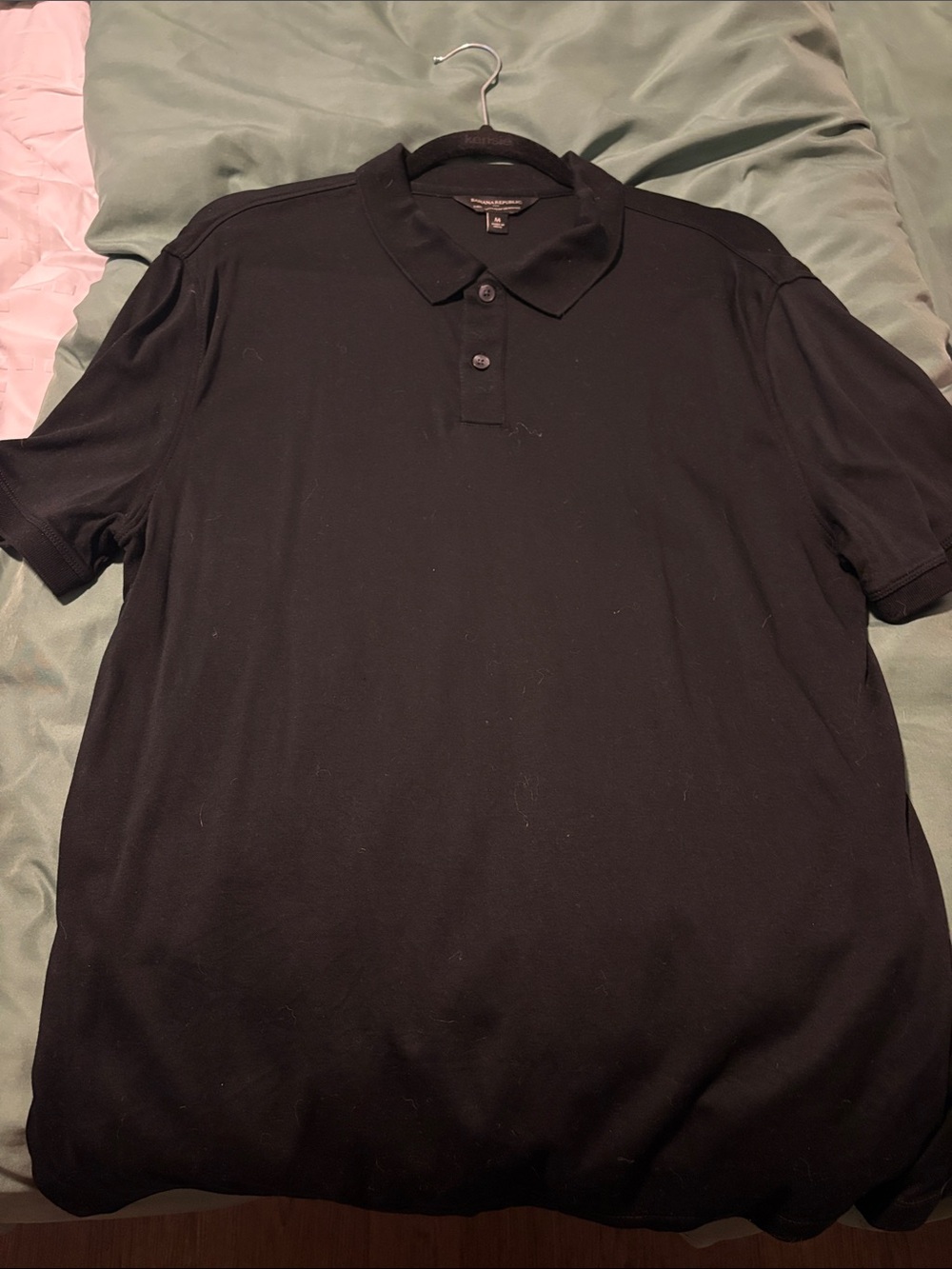 Banana Republic Black Short-Sleeve Polo